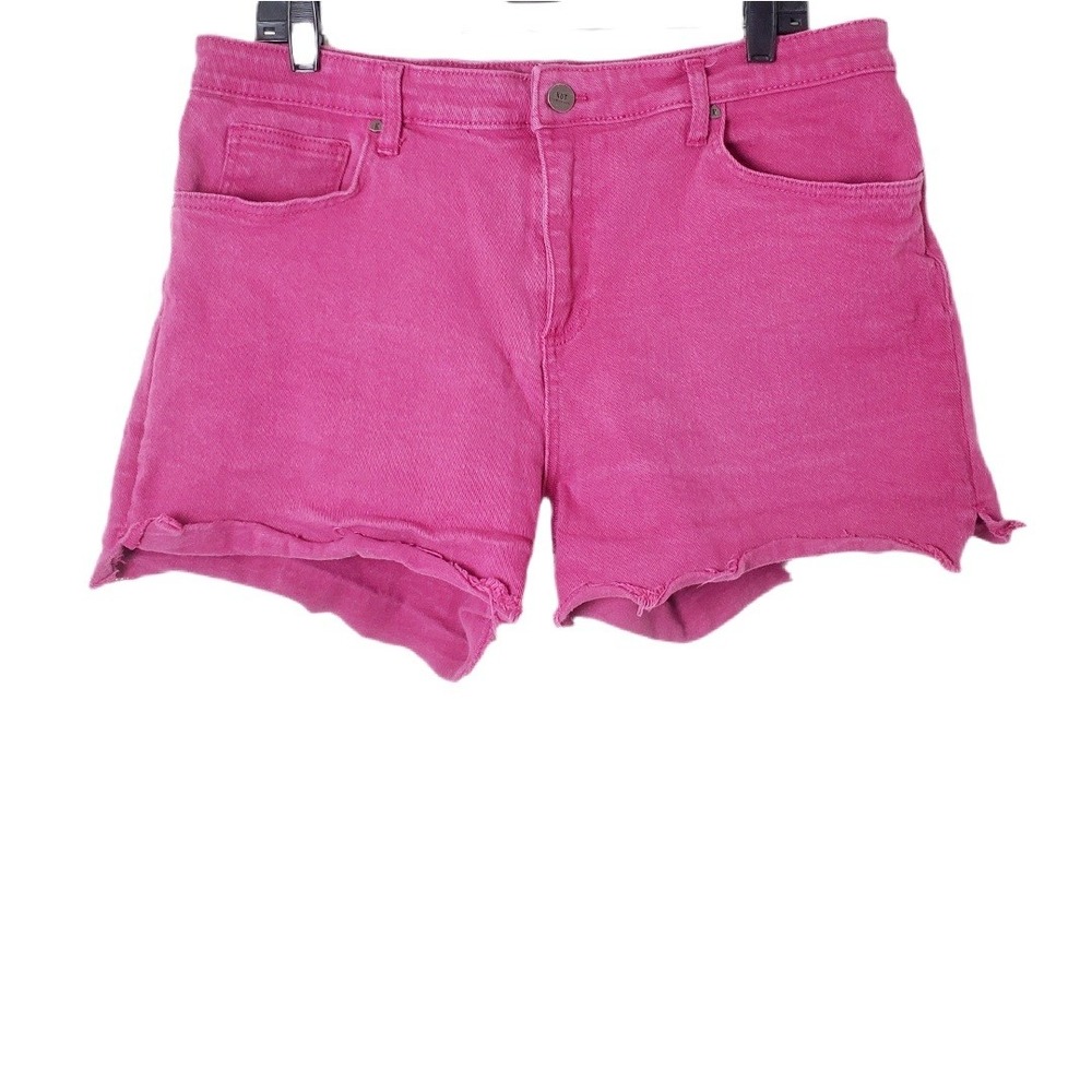 KUT From The Kloth Magenta Pink Denim Jean Shorts Jorts Cutoffs Size 16